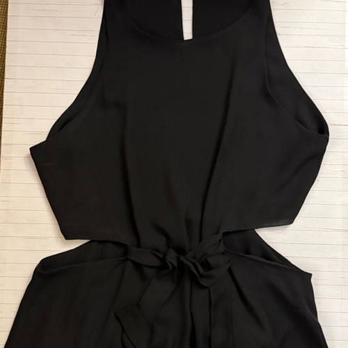 Zara Trafaluc black top medium with gold blouse dress gift like new
