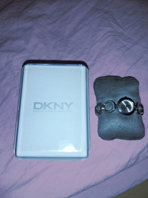 DKNY women's silver bracelet watch new with box
