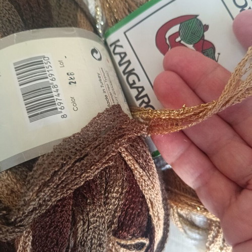 Two yarns for scarves or crafts