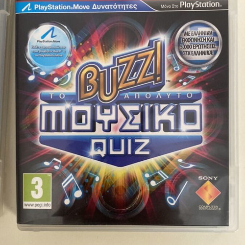Buzz PlayStation 3 quiz game like new with USB and 4 controllers