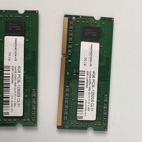 Laptop RAM 8GB (2x4GB) DDR3L 1600MHz like new