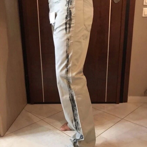 Moschino Jeans Pants with All-over Logo Print New, Size 34