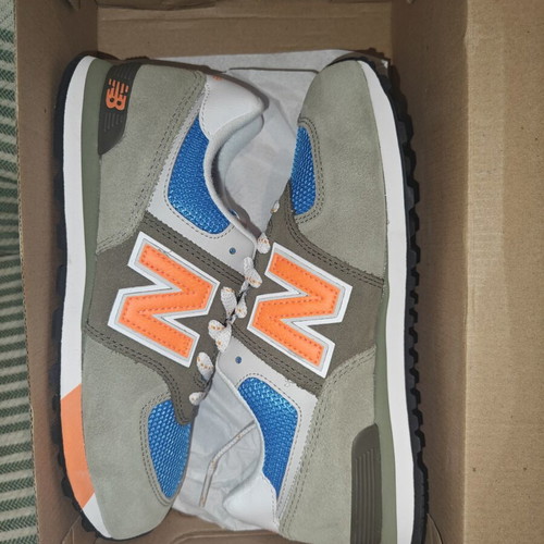 New Balance 574 sneakers new, multicolor green with blue and orange