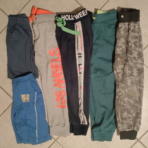 Pack of six boys' pants used, sizes 122-128 cm
