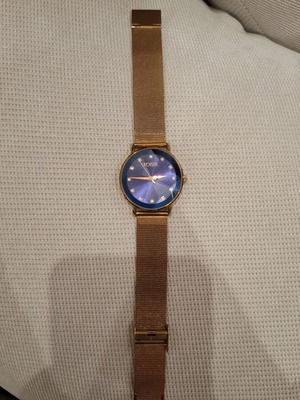 Loisir women's watch, blue and gold
