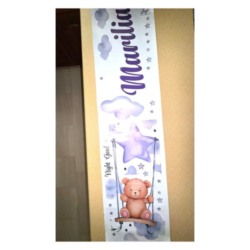 Children's poster with name Marilia and stickers