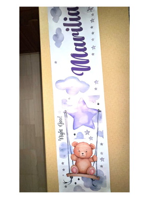 Children's poster with name Marilia and stickers