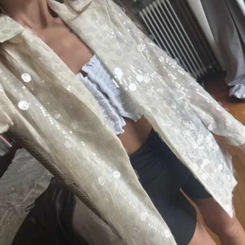 Zara embellished cream blazer size Small new