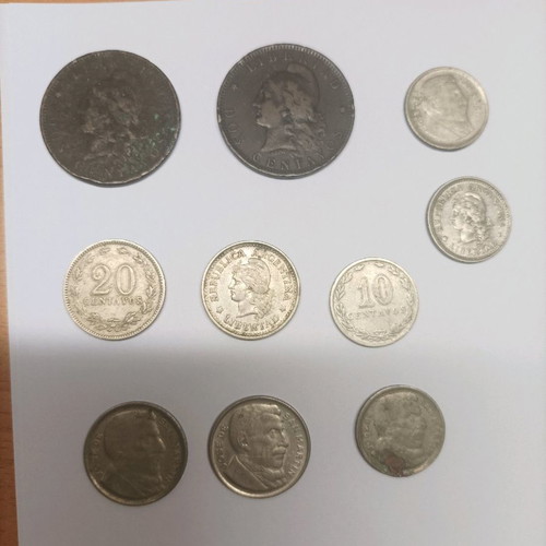 Lot of 34 used Argentine coins