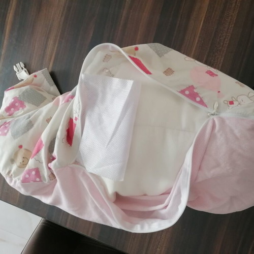 Nursing pillow used with washable cover anatomical