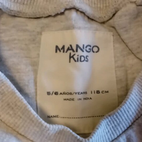 Mango kids sweatshirt 5-6 years like new, white and gray