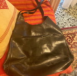 Vintage Elmani leather black handbag used