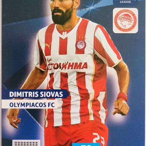 Dimitris Siovas Olympiacos collectible card Panini UEFA Champions League
