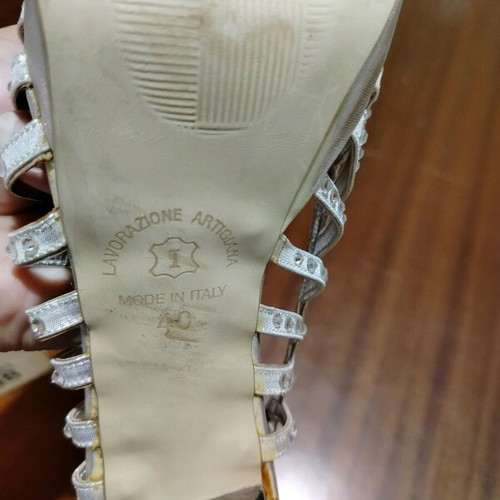 Anna Field silver sandals like new, size 40, 12 cm heel