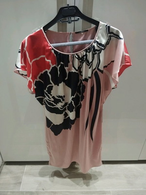 Elie Tahari dress used, colorful, silk fabric, knee-length