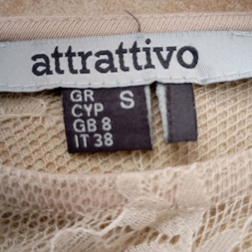 Attrattivo women's blouse size Small like new, beige