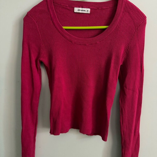 Rib blouse fuchsia Pink Woman like new, size S