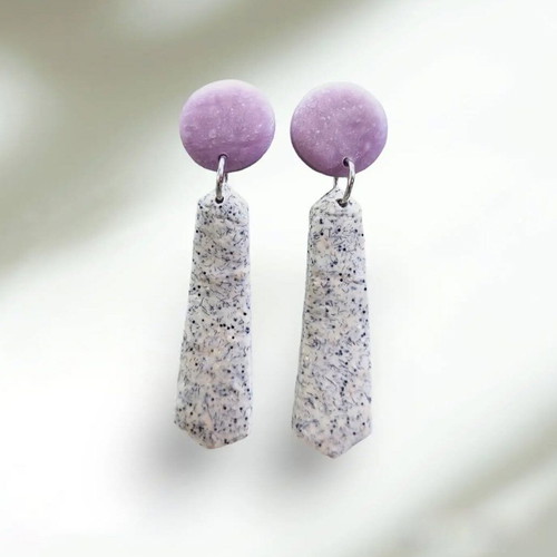 Handmade polymer clay dangle earrings new with stainless steel fasteners