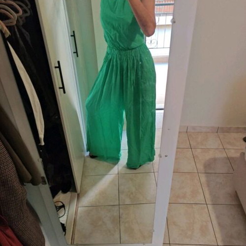 Regalinas green one-piece jumpsuit like new, backless