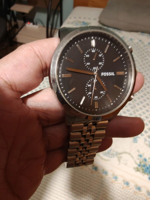 Fossil Watch Men FS4784 used with marks on case, complete bracelet
