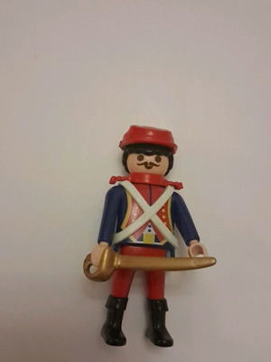Playmobil φιγούρα στρατιώτη 19ου αιώνα με μπλε στολή και σπαθί