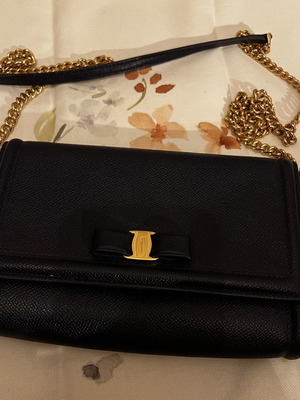 Salvatore Ferragamo shoulder bag used, blue