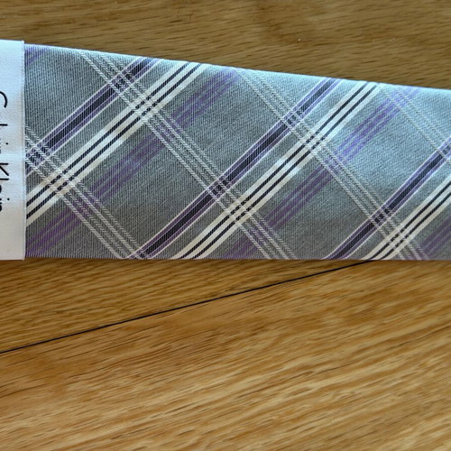 Calvin Klein ties 100% silk new, gray and blue