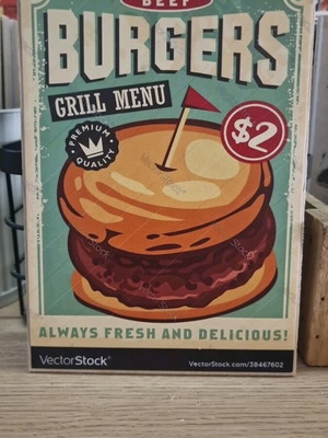 Wooden Burgers decoration like new