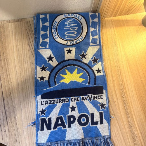 Napoli and Hamburg football scarves