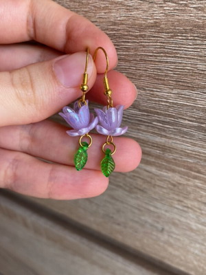 Handmade purple earrings inspired by Barbie Fairytopia