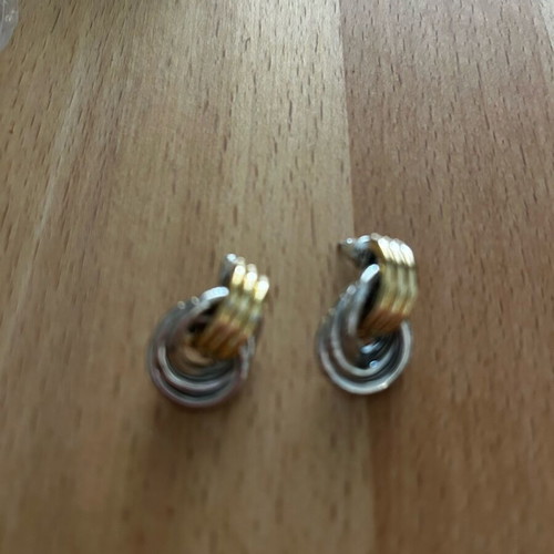 Steel earrings new, gold and silver color