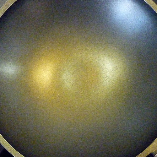 Wok nonstick pan with glass lid like new 33.5 cm