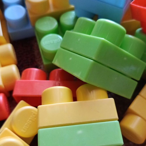 Baby Building Blocks set like new, approx. 110 pieces, various colors