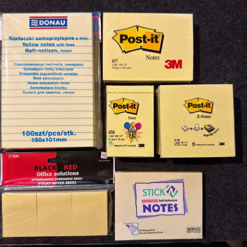 Post-it sticky notes set new, pack of 16 pieces