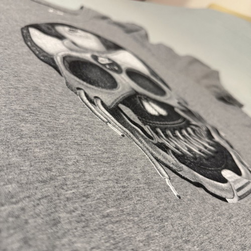 Nike Air Max Skull Graphic Tee XL heather grey like new