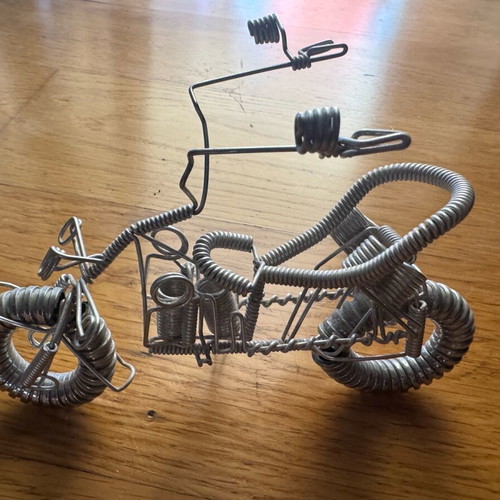 Decorative wire chopper motorcycle like new, handmade