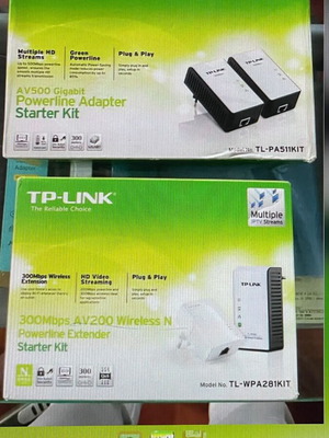 Tp Link power line kit wireless net adapter used