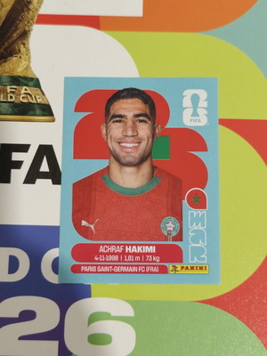 Hakimi Panini Sticker World Cup 2026 new