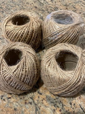 Jute Twine like new, pack of 4 pieces