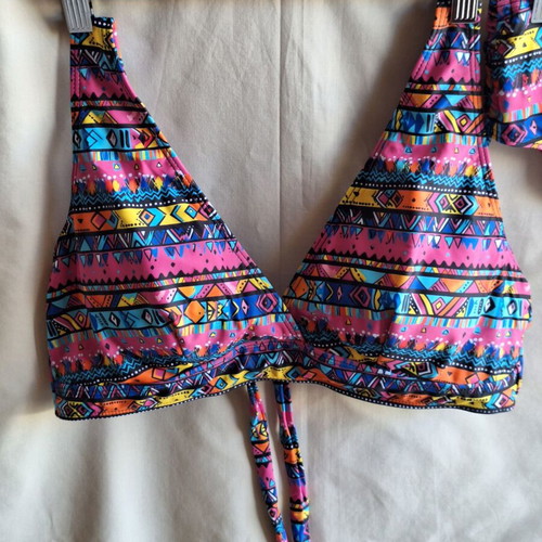Temu bikini set XL neon ethnic aztec print new