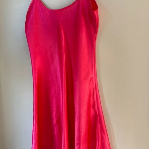 Satin dress pink like new, size S