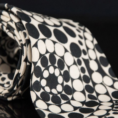 Vintage collectible tie #3 new, black and white