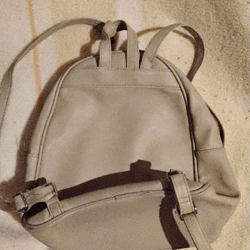 Backpack used beige sugar color, normal size, for spare parts or patchwork