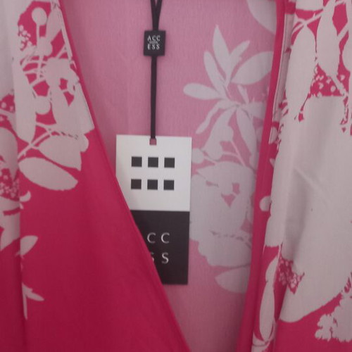 Dress Access new, fuchsia with white, size large