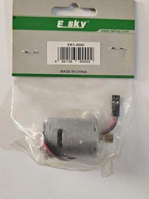 E-Sky EK1-0000 Main Motor 370 10T 0.5M pinion like new