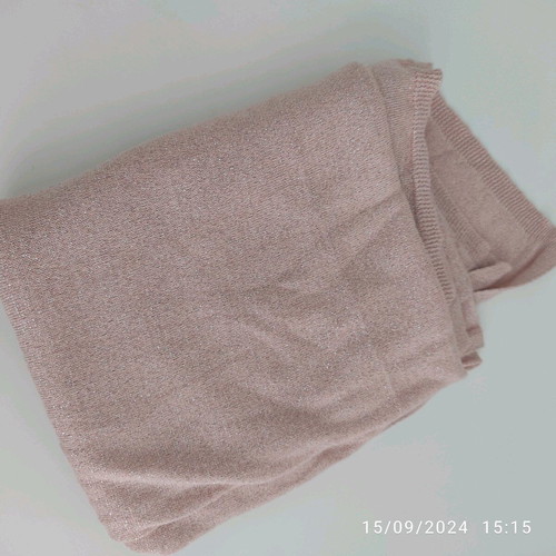 Zara scarf pink large with gold thread new