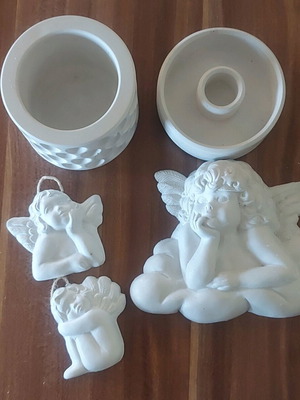 Plaster decorative items new, pack of 5 pieces