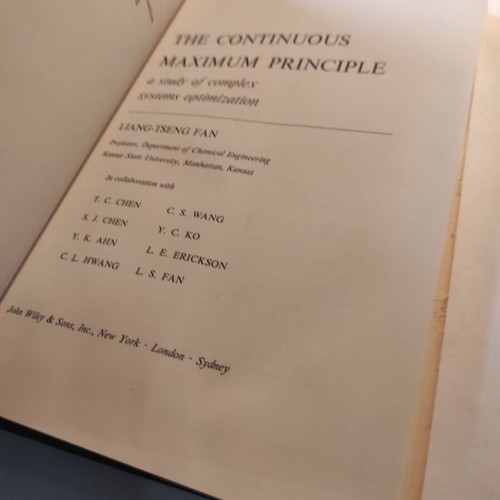 The continuous maximum principle book used
