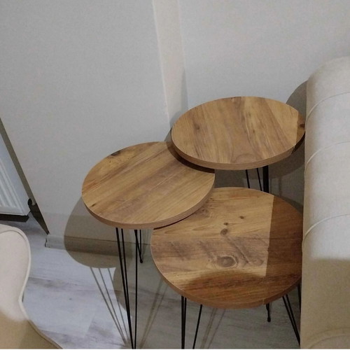 Μοντέρνο σετ από 3 τραπέζια 35x35 εκ. καινούργιο