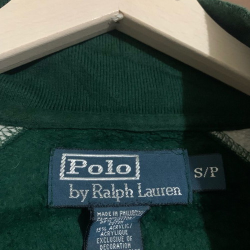 Polo Ralph Lauren full zip varsity jacket men’s like new, size S, green/gray